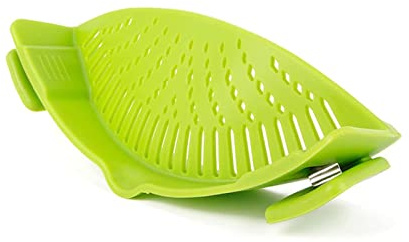 Pot Strainer Silicone Clip-on Colander Multifunction Cooking Strainer for Vegetable Noodles Bowl Home Kitchen(Random Color)
