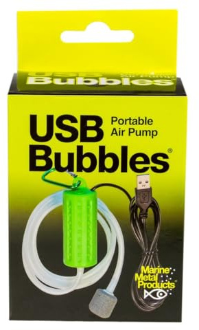 Marine Metal USB-1 USB Bubbles Live Bait Aerator, Water Resistant Air Pump, Portable