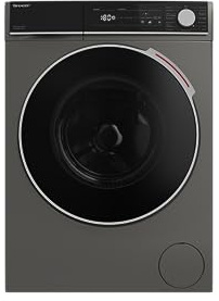 Sharp ES-NFH914CADA-DE Waschmaschine Frontlader / 9 kg/A (A bis G) / 1400 U/min/Adanced Inverter Motor / 15 Programme/Dampffunktion/AquaStop/Espresso Gray