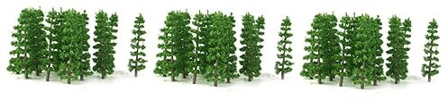 Warmhm 60stücke Miniatur Fichtenbäume Aus Kunststoff Für Modelleisenbahn Landschaft Hohe Dekoration Für Dioramen Und Modelle Für Kreative Bastelprojekte