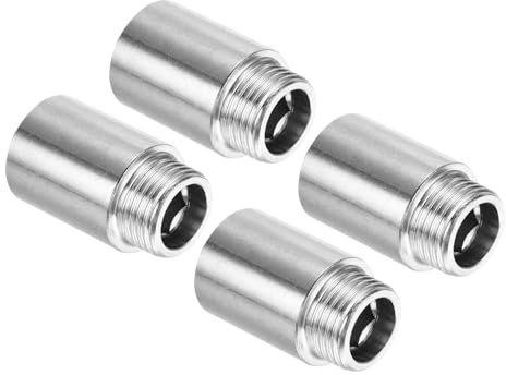 PATIKIL Bras D'Extension De Pommeau De Douche, Lot De 4 En Acier Inoxydable 201, Filetage Mâle G1/2 Vers Filetage Femelle G1/2, Longueur De Tuyau De 40 Mm, Raccord De Tuyau Pour Rallonge
