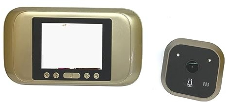 DELURA Timbre inalámbrico Visor De Mirilla Inteligente 3,2 Mudo Hogar Anti Parpadeo Timbre Visual 720P HD PIR Auto Puerta Cámara Monitor Foto Video Grabadora para la Oficina de la Escuela en casa