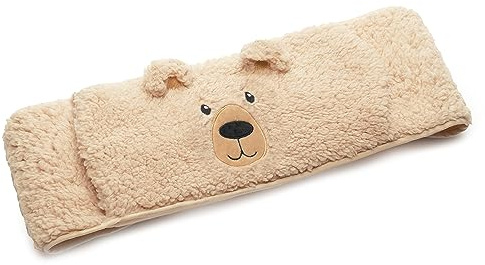 A2Z Hot Water Bottle 1 Litre Plush Wearable Waist Fleece Cover Leak Proof Hot Water Bag for Pain Relief Cosy Nights Belly Hands Back Shoulder - Hot Bottle AZ6040 Cream
