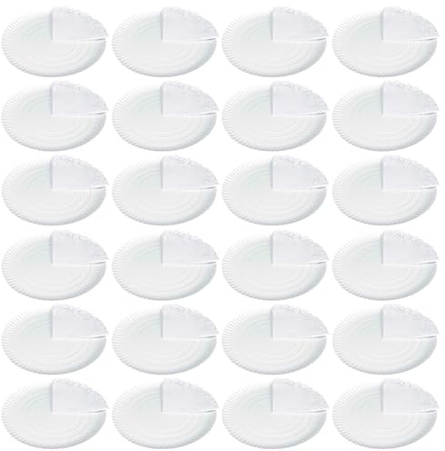Tradienur - Pack de 24 bandejas y blondas redondas - Fabricación de cartón que incluyen blondas caladas 100% reciclables - Apto para uso alimentario - Ø 30 cm - Color Blanco