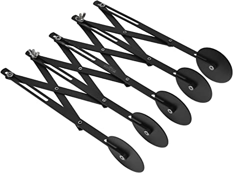 Coltello da pasta con rotolo da pasticceria regolabile, tagliapasta durevole in acciaio inossidabile per tagliare uniformemente strisce di pasta per pasticceria, pizza e altro ancora