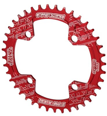 A ABSOPRO Kettenblatt 40T Schmaler, Breiter Einziger Kettenring für Rennrad Mountainbike BMX MTB Rot Artikelaustausch