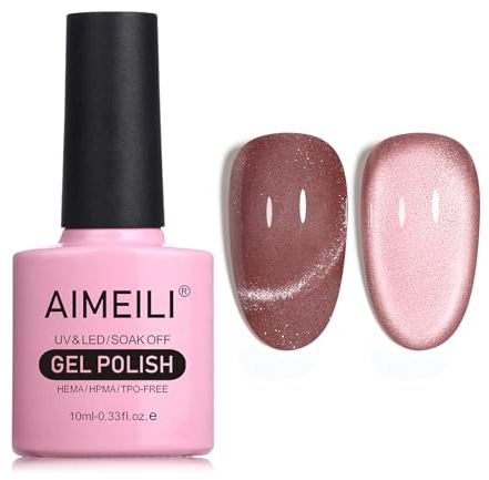 AIMEILI Cat Eye UV Gel, 10ml Cat Eye Gel Nagellack Cat Eye Nail Gel Nagellack Glitzer DIY Nail Art Maniküre 734