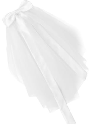 TOGEVAL 1stück Braut Schleier Mit Schleife Eleganter Hochzeitskopfschmuck Doppelter Für Hochzeitsfeiern Und Fotoshootings