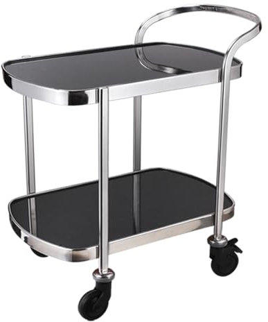 Rollbarer Barwagen mit Weinschrank, offenem Regal und Kaffeebartisch, ideal für Wohnzimmer oder Küche, Gold/Roségold-Finish, tragbare und stilvolle Aufbewahrungslösung