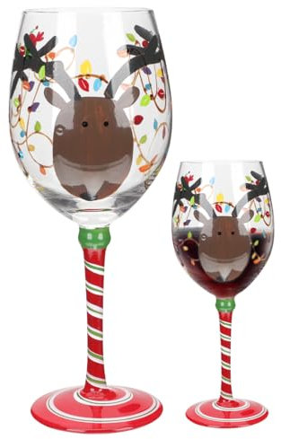 Warmhm Weihnachtsweinglas Mit Muster Dekorativer Becher Aus Glas Für Abendessen Leicht Zu Reinzen Verstauen