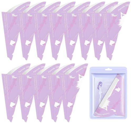 DWFEYOI 20 Pièces Pipi Debout Femme Pliable, Pisse Debout Femme Jetable de Voyage Entonnoir en Papier de Pipi pour Femme Enceintes Camping Randonnée et Activités de Extérieur,Urinoir Femme Portable