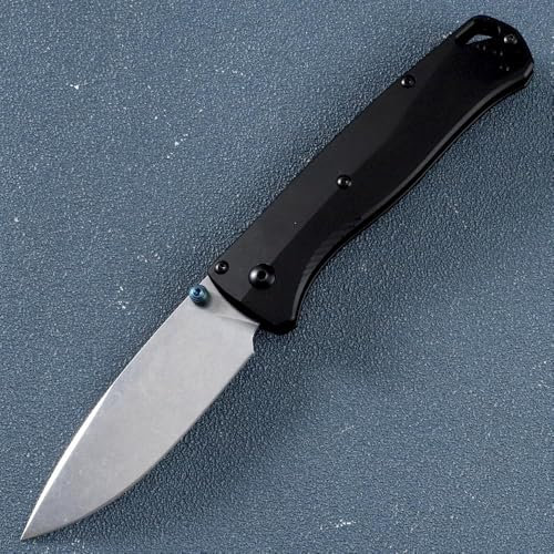 Couteau de survie portable en aluminium M390 et aluminium noir - Couteau pliant fin - Couteau de chasse EDC Tanto - Petit couteau tranchant à une main - Couteau pliant multi-poches avec clip