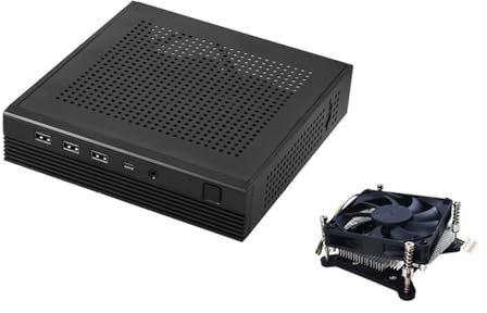 MHADBKH Caja PC Pequeña Pequeña Mejora Las Características Enfriamiento Admite Placas Planta Placas DCin Delgadas para Estabilidad Y Vida Larga