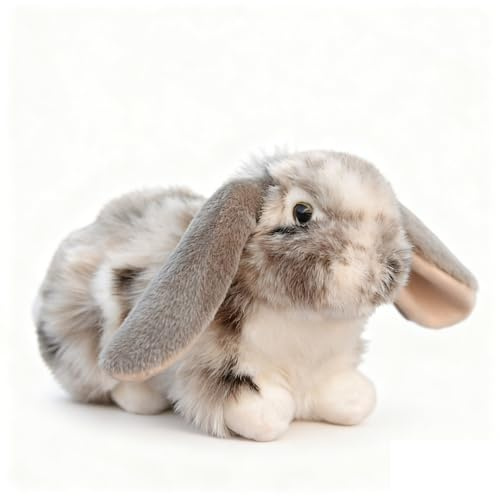 RLOMUTE 10Zoll Kleiner Hamster Plüschtier realistisches Hamster Stofftier weiches kuscheliges für Gastgeschenke Begleiter Schlafzimmer Auto Heimdekoration Sammlergeschenk für Kinder grau