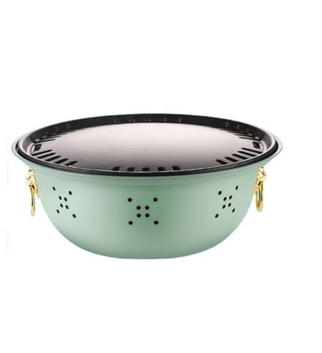 Portable Barbecue Grill Charcoal Stove, Non-Stick Tabletop Outdoor Camping Grill, Home BBQ Cooking Equipment