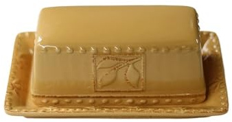 CFY652 Beurrier Beurrier rectangulaire en céramique avec Couvercle for fromages, idéal for la Cuisine et la Salle à Manger Boîte à Beurre