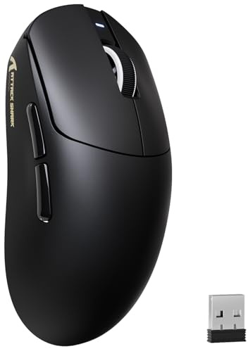MAMBASNAKE Attack Shark X8PLUS Souris de Jeu sans Fil, Capteur PixArt PAW3395PRO, 40000 DPI, Bluetooth/2,4GHz sans Fil/Filaire, Ultra-légère 55g, Pieds en PTFE Double Couche, pour PC/Xbox/Mac (Noir)