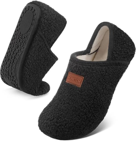Homitem Womens Slipper Socks Indoor Bedroom Travel Neuropathy House Slippers for Woman, Comfy Fuzzy Christmas Gifts for Women Men Mom Elderly Seniors Pantuflas Para Mujer Size 10.5 Size 11.5