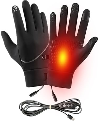 Guantes Calefactados Para Ciclismo Mitones Calefactables USB Impermeables
