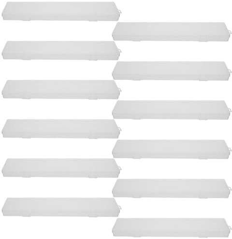 Ipetboom Caja Transparente para 12 Palillos y Cubiertos Estuche Portátil para Vajilla Tamaño Grande 265X6X18 CM Contenedor a Prueba de Polvo para Camping Oficina y Picnic