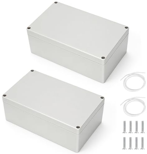 2 Stück Aufputzdose Weiß, 200 x 120 x 75 mm Verteilerkasten Aufputz Wasserdicht ABS Gehäuse Elektronik IP65 Klemmkasten Universal Abzweigdose Verteilerdose