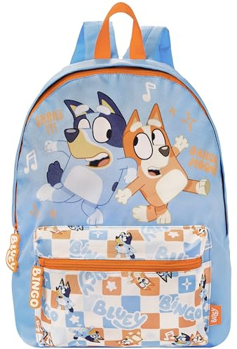 Bluey Mochila Niño Infantil Con Bingo, Mochilas Pequeñas, Azul One Size