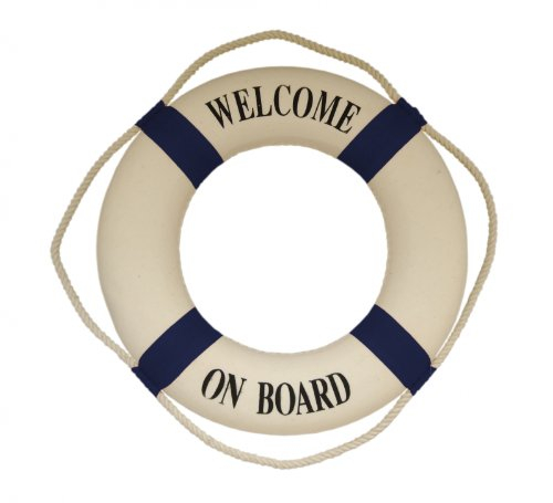 Rettungsring blau weiß Dekoration verschied. Gr., 35cm