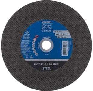 PFERD 522677 Leistungs-Linie SG Steel Trennscheiben, EHT, 2.9mm x 230mm x 22.23mm, 25 Stück