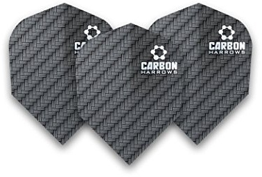 F7121 Carbon Black Std Dart Flights 3 sets pro pack (9 flights in total)
