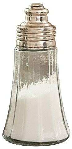 LOBERON Spargizucchero Pavel, vetro, ottone, A/Ø ca. 17/6 cm, trasparente/argento