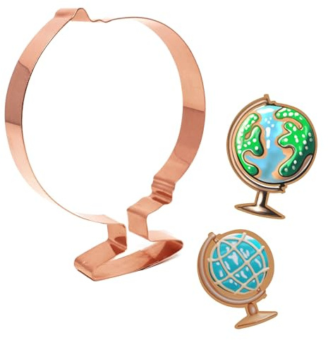 Globe Cookie Cutter 5.25 in, Handmade in the USA