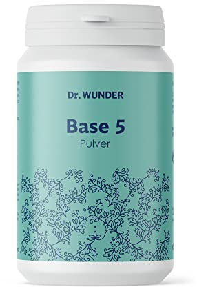 Dr. Wunder® Base 5 – Basenpulver 250 g | ausgewählte basenbildende Mineralstoffverbindungen | versorgt den Körper mit wertvollen Mineralien | unterstützt den Säue-Basen-Haushalt