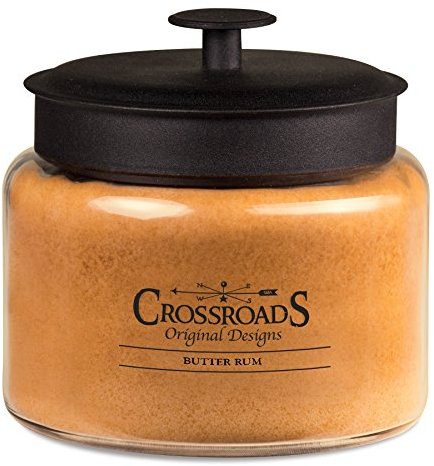 Crossroads Vela perfumada de 4 mechas con aroma a ron de mantequilla, 64 onzas