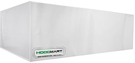 HOODMART 4’ Heat and Fume Hood Type 2 | Exhaust Only Vent Hood for Restaurant with Wire Mesh Filter and Frame | Stainless Steel Commercial Kitchen Equipment Made in USA