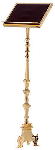 Holyart Baroque Church Lectern in Gold Plated Brass 60 in