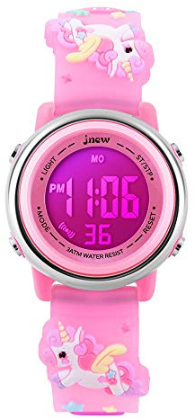 L LAVAREDO Kids Watches Girl Watches Ages 3-12 Sports Waterproof 3D Cute Cartoon Digital 7 Color Lights Wrist Watch for Kids