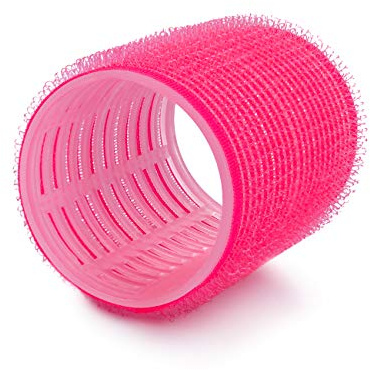 PONIK'S PROFESSIONAL Juego de 6 rulos de 44 mm, tamaño mediano, para rizos voluminosos sin calor, grandes para rizos sin calor, color rosa