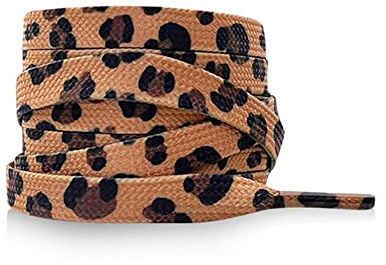 Aeromdale Animal Pattern Shoelaces Flat Sneakers Canvas Shoe Laces Leopard Print Shoelace Colorful Creative Unisex 8mm Shoes Strings - C - 120cm