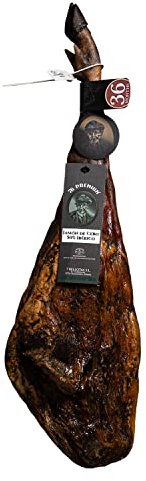 Pata Negra iberico Cured Ham | Made From Grain Fed 50% Iberico Pigs | Jamon iberico 36 Months | 7 BELLOTAS Guijuelo (Bone-in + 8.5 Kg.)