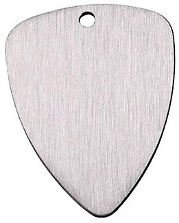 ibasenice Gitarrenplektrum aus Titanstahl mit Gravur für Gitarre und Bass Handgezogen und Poliert