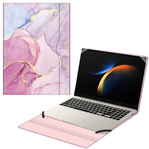 FINTIE Schutzhülle für Samsung Galaxy Book4 Edge NP960XMA / Book5Pro 360 NP960QHA / Book4Ultra NP960XGL / Book4Pro 360 NP960QGK / Book3Pro 360 NP960QFG, Dreamy Marble