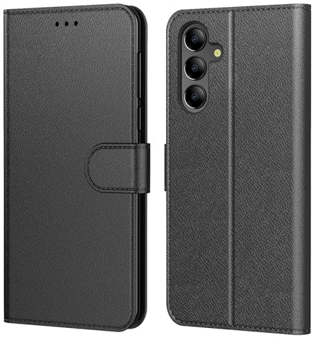 Tenphone pour Coque Samsung Galaxy A15 4G, Coque Samsung A15 5G,Etui Protection Housse Premium en Cuir PU, [Emplacements Cartes], Pochette Flip Case Compatible avec Book (Noir, Samsung A15 4G / 5G)