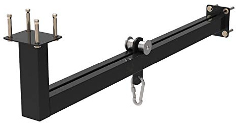Schwere Boxsack-Wandhalterung,Decken-Wandmontage,Sandsack-Halterung,bewegliche Schiene,Stahlrohr,Wand-Boxaufhänger,hängender Boxständer,tragend 450 kg (Farbe: Schwarz,Größe: 102 x 20 cm)