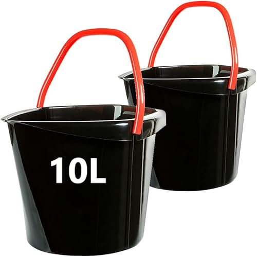 Sustania Eimer Putzeimer Haushaltseimer ECO, 2 Stück, aus 100% Recycling-Kunststoff, super stabil, 10 Liter, hergestellt in der EU