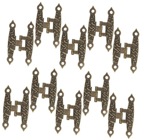 KONTONTY 10pièces Charnières Fer Pour Boîtes Bois Charnières De Type h Durables Portes De Boîtes Antiques Lot De