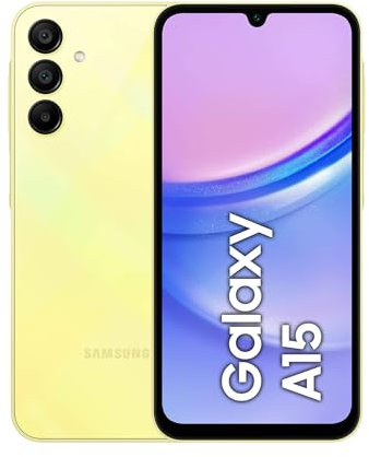 Samsung Galaxy A15, Smartphone Android 14, Display Super AMOLED 6.5 FHD+, 8GB RAM, 256GB, memoria interna espandibile fino a 1TB, Batteria 5.000 mAh, Yellow [Versione Italiana]
