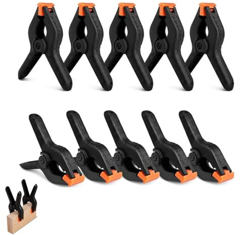 JJiaoLinin Morsetti a Molla,8 Pezzi 3 Pollici Morsetti a Molla in Nylon, Morsetti da Falegname, Morse da Falegname con ganascia Mobile, per Progetti Fai-da-Te, Studi Fotografici, Falegnameria