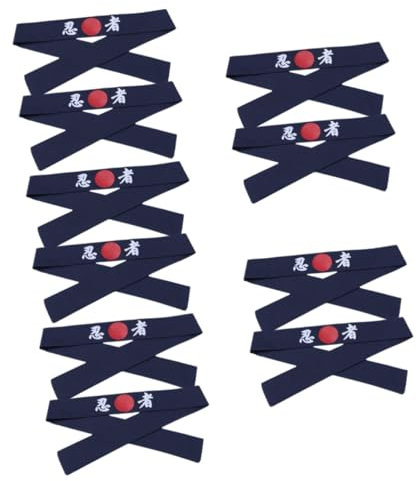 Healeved 10pièces Bandeau De Chef Respirant Accessoire De Cuisine Des Ninjas Pour Karate Et Entraînement