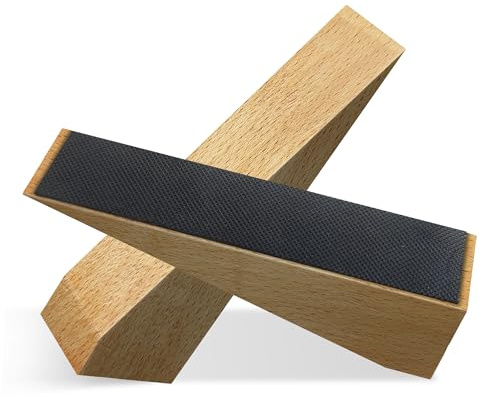 2er Pack Holz-Türstopper - Rutschfeste Türstopper boden für alle Türtypen und Oberflächen - Jeder Türkeile 2 Zoll dick, 6,3 Zoll lang mit Gummi - Door Stopper