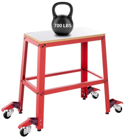 VIGO POWER Universal Tool Stand with Wheels, Drill Press, Miter Saw, Band Saw, Scroll Saw, Planer, Sander & Bench Grinder Stand, 700 lbs Heavy Duty Mobile Base, 26x14 MDF Top, Rubber Casters